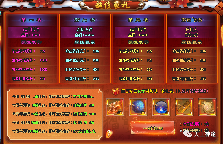 《杀戮战魂》火爆上线，5倍充值、刀刀切割、永久食物回收(降妖领域,转世修仙,富豪榜特色玩法等你来战)-天王神途